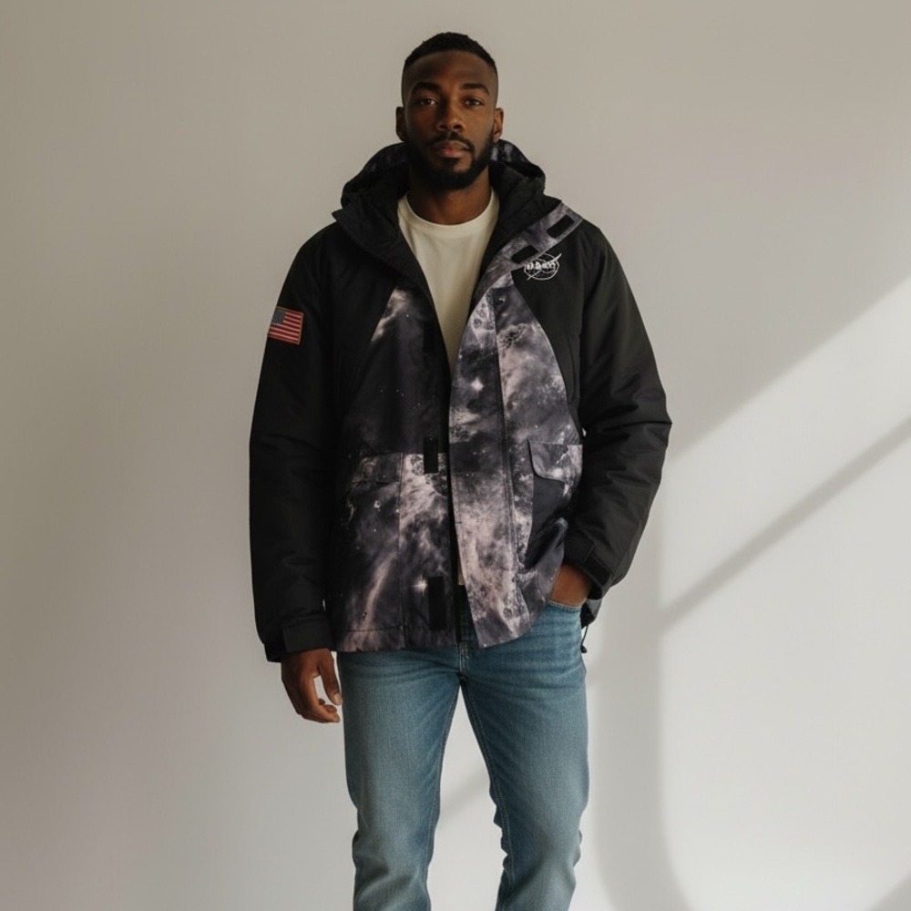 Divided Cosmic Black and Gray Jacket